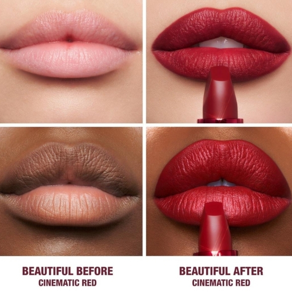 Charlotte Tilbury Matte Revolution Lipstick: Cinematic Red .03oz (Travel Sz) NIB - Picture 4 of 7